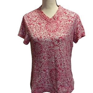 Coldwater Creek Red & White Paisley Print Top Women's‎ Size Small